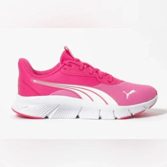 NEW [Puma] FlexFocus Athletic Casual Sneakers Pink/White Youth Kids Girls Sz 10 - Picture 2 of 12